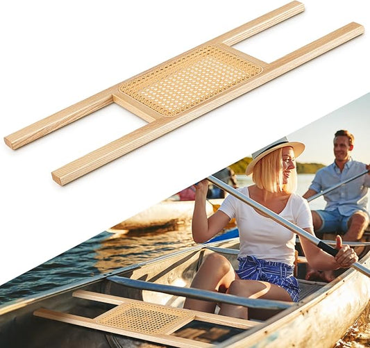 Yerliker 34 Inch Canoe Seat Cane Seat Outdoor Caned Canoe Seats for Kayak Boat