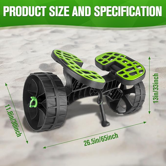Kayak Cart, Kayak Dolly Cart with Puncture Free Wheels Kayak and Canoe Roller Cart - Kayak Trolley cart with Adjustable Straps