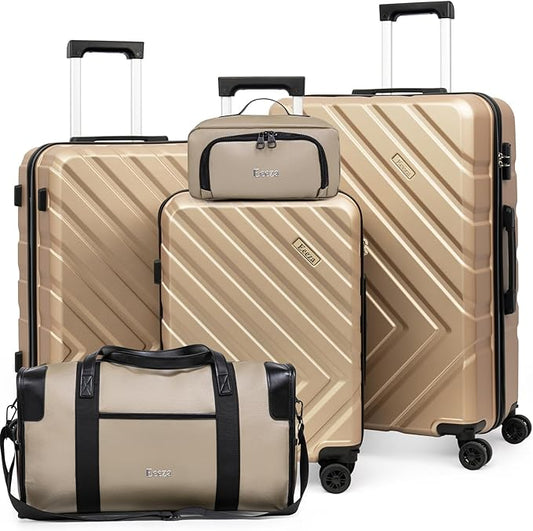 Luggage Sets 5 Piece,Suitcases with Wheels, Hard Case Luggage with Detachable Spinner Wheels,Carry On Luggage Set (5 Piece Sets (20"/24"/28"/DB/TB))