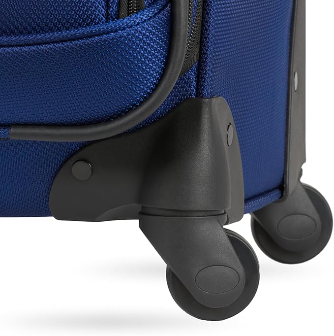 SwissGear Sion Softside Expandable Luggage – Large Checked Suitcase with 360 Degree Wheels & Retractable Handle – 29 Inch, Perfect for 7-9 Night Trips – Blue