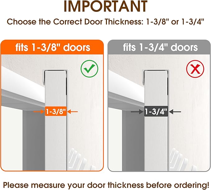 KitchLife Long Over The Door Hooks Hanger with 15.75" Extended Arms, Fits 1 3/4" Doors, L40U - Upgraded Thickened Heavy Duty Bathroom Accessories and Towel Rack Organization - 1 Pack, Glossy White