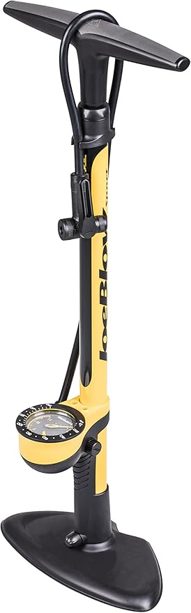 Topeak JoeBlow Sport III High-Pressure Bike Floor Pump – 160 PSI, Durable Steel Barrel, 3” Analog Gauge, TwinHead DX5 Pump Head, Long Hose, Ergonomic Handle, Fits Presta, Schrader, & Dunlop Valves