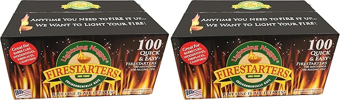 Lightning Nuggets N100SEB Super Economy Box Fire Starter,Tan Brown,100 Count (Pack of 2)