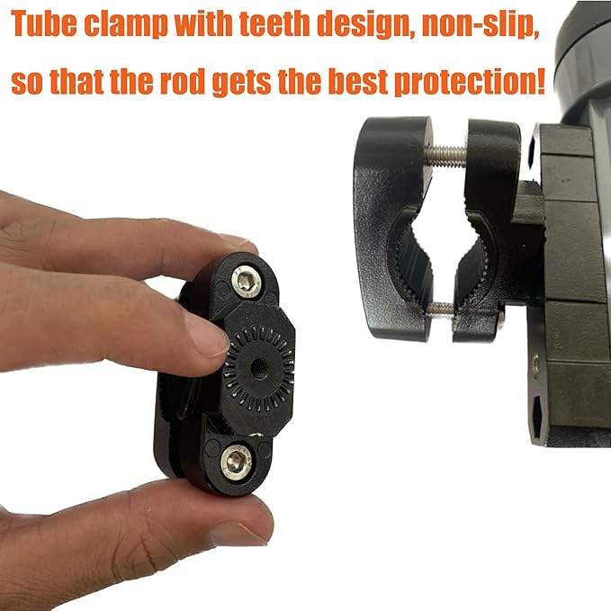 Bike Fishing Rod Holder, Fishing Rod Holder for Bike , E-Bike Fishing Rod Holder, Easy to Install for Bicycles, E-Bikes, Motorcycles, Boats and ATVS, Gray