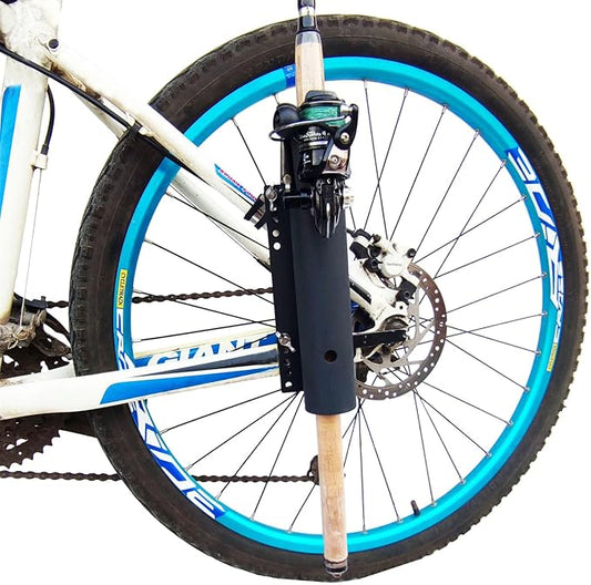 Bike Fishing Rod Holder,Secures Fishing Pole to Bicycle,Bike Fishing Rod Rack and Carrier
