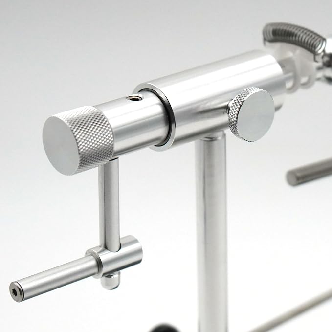 V2 Rotary Fly Tying Vise w/Travel Base, Silver