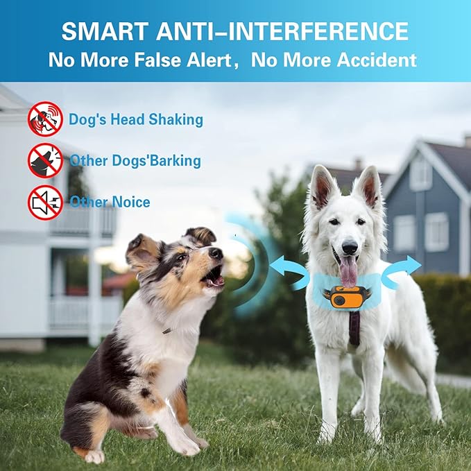 Dog Bark Collar for Large Medium Small Dogs, Rechargeable Smart Bark Collar, Anti Barking, Humane Dog Training Device with 5 Adjustable Sensitivity Beep Vibration