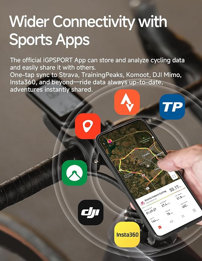 iGPSPORT BSC100MAX GPS Bike Computer, 3'' Screen Auto Start/Stop Custom Data 40H Waterproof Bicycle Computer Wireless
