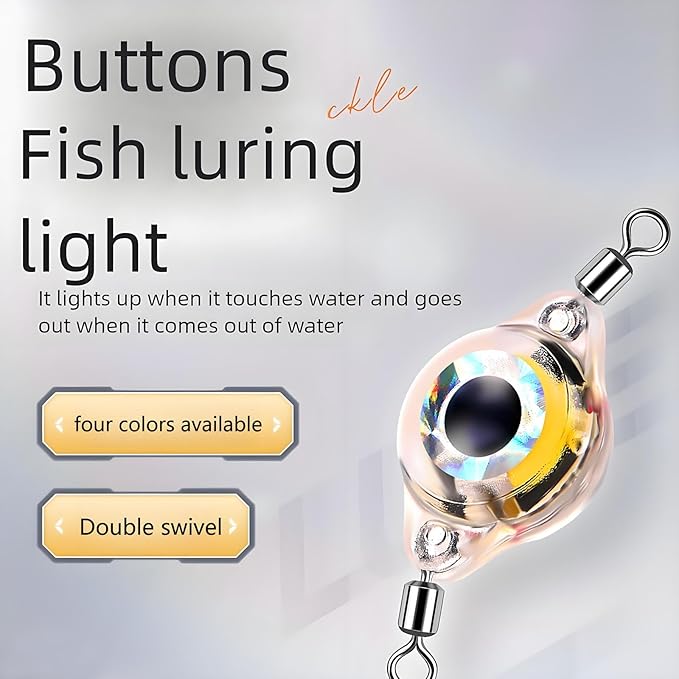 10個パック LED水中集魚灯、フラッシュフィッシュ誘引ライト、点滅釣りルアー、深海釣りアクセサリー