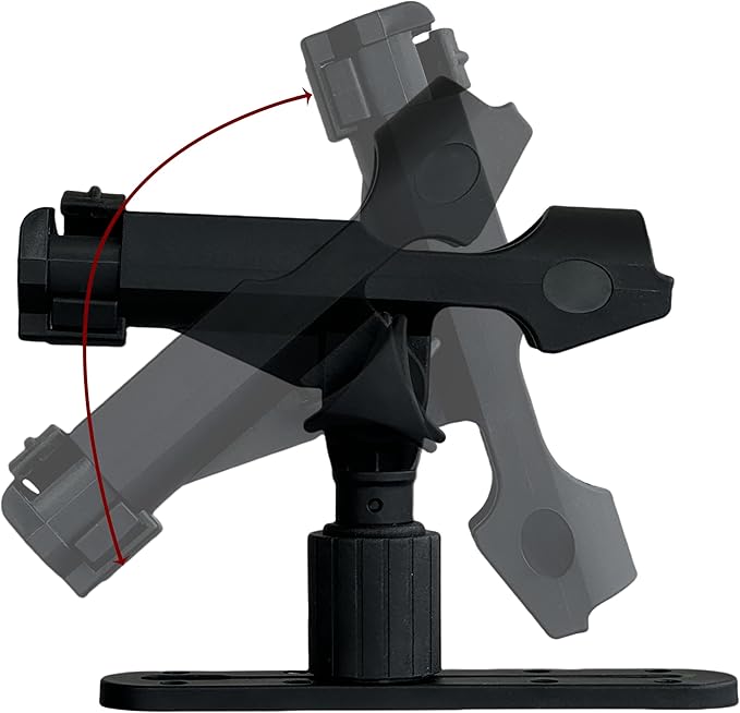 2 Pack Fishing Rod Holder with Track Mount Universal T-Shaped Screw Mounted on Rail for Kayak, Canoe, Fishing Boat