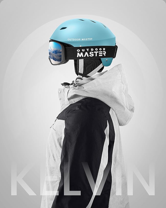 OutdoorMaster Kelvin Ski Helmet - Snowboard Helmet for Men, Women & Youth