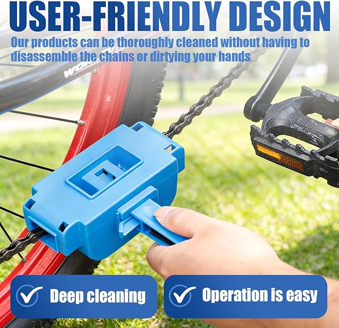 Nohumem] 5-in-1 Bike Chain Cleaner & Emergency Repair Tool Kit - Professional Bicycle Chain Scrubber, Gear Brushes, & 16-in-1 Multi-Tool - Complete Maintenance Set for Road, MTB, & E-Bikes (black)