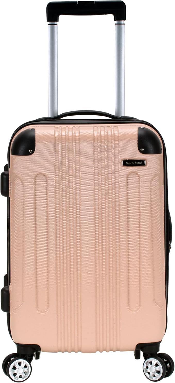 Rockland London ハードサイドスピナーホイール荷物、シャンパン、機内持ち込み20インチ、22インチ x 13.5インチ x 10インチ (車輪含む)