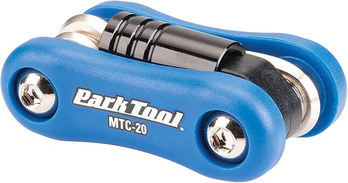 Park Tool MTC-20 Bicycle Multi-Tool with 3, 4, 5 & 8mm Hex Wrenches, T25, Screwdriver & CO₂ Inflator Adapter