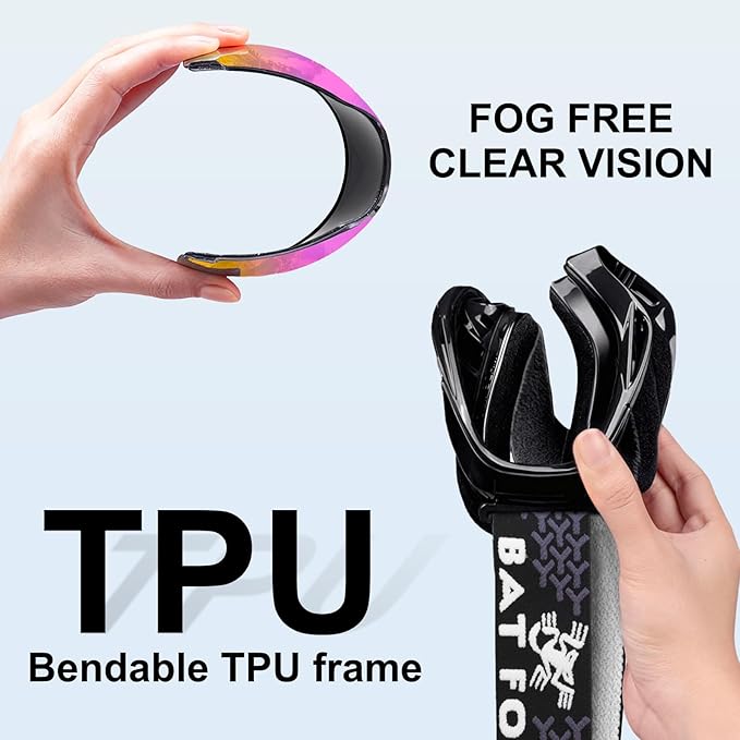 Motorcycle Glasses Goggles Dirt Bike Motocross Safety ATV Tactical Riding (Hd Purple-black, Adult)