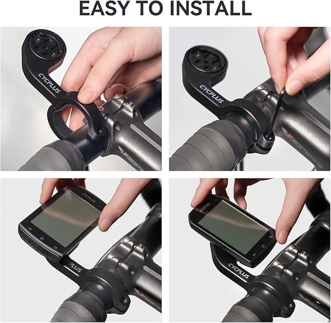 CYCPLUS Cycling Out Front Bike Mount Designed for All Cycling Computer, Garmin Edge 520 530 820 830 1000 GPS and Other Normal Models, Fits 12.5 inches(31.8mm) Diameter Handlebars Only.