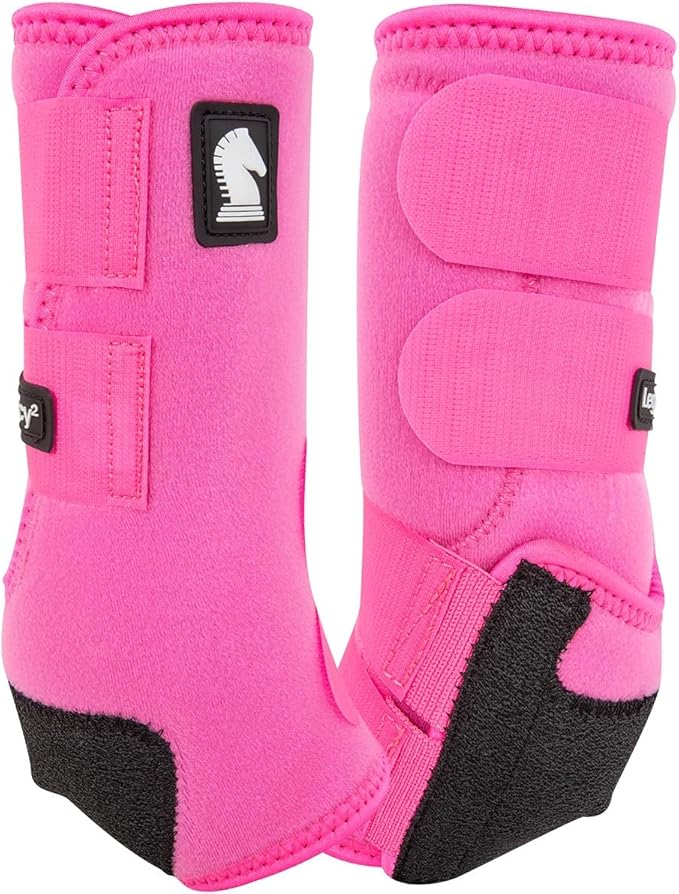 Classic Equine Legacy2 Support Boots, Front (Hot Pink, Small)