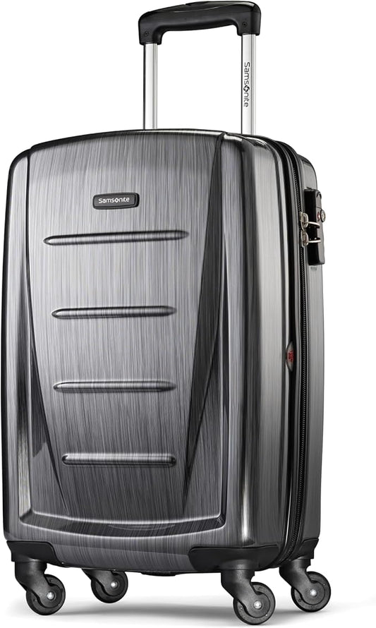 Samsonite Winfield 2 - 20-Inch Hardside Luggage with 360° Spinner Wheels, TSA Lock, Airline Approved - Charcoal