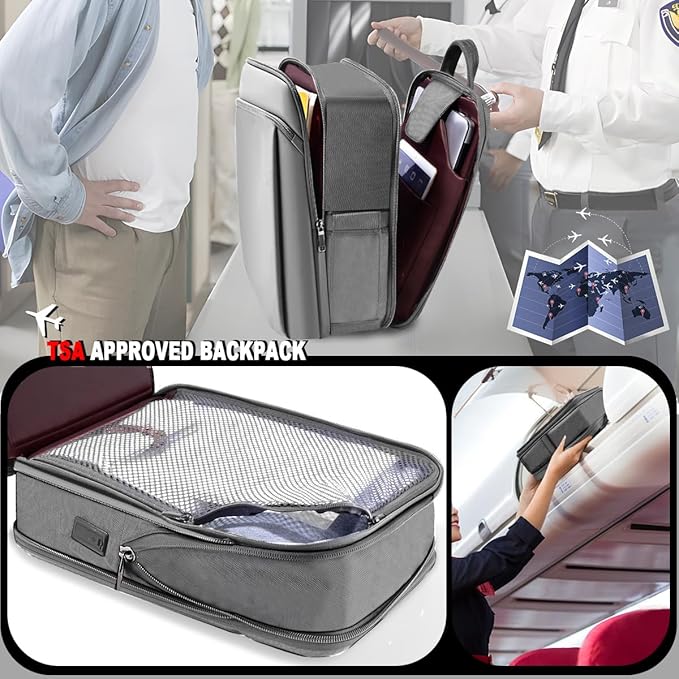 ZINZ Slim and Expandable 15 15.6 16 Inch Laptop Backpack Anti Theft Business Travel Notebook Bag with USB, Multipurpose Large Capacity Daypack for Men & Women,LG01Y01