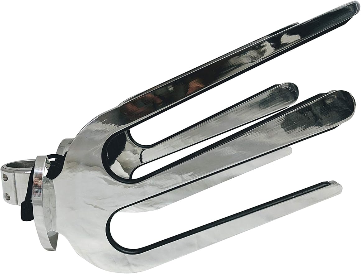 Krypt Towers Wakesurf Rack for Tower, Surfboard Rack for Boat, Holds 2 x Wakesurf Boards, Polished Aluminum Wakeboard Rack, Fits Clamp Tubing Sizes-1 3/4", 1 7/8", 2", 2 1/4", 2 3/8", 2 1/2"