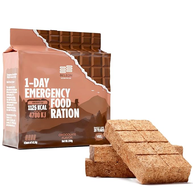 非常食 - チョコレートサバイバルレーション - 20年保存可能 - 1日分