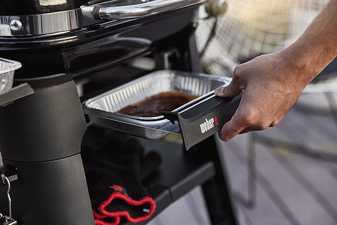 Weber Lumin Compact Outdoor Electric Barbecue Grill, Blue - Great Small Spaces such as Patios, Balconies, and Decks, Portable and Convenient