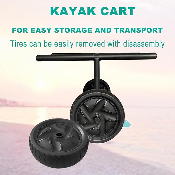 Kayak Cart Trolley Kayak Cart Dolly Foldable for Carring Kayaks Canoes Boat Trolley Silver+Black+Orange