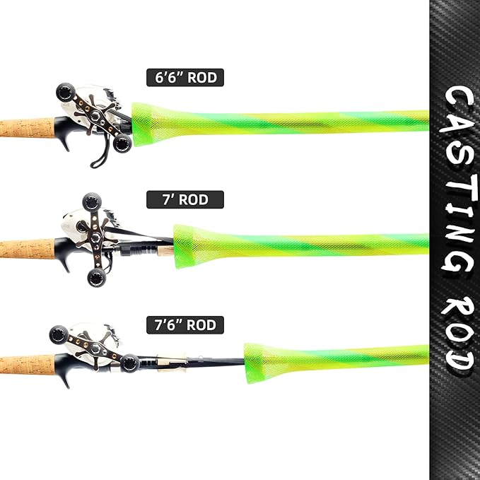 SF Fishing Rod Sock Fishing Rod Sleeve Rod Cover Braided Mesh Rod Protector Pole Gloves Fishing Tools for Spinning Fishing Rod,Casting Rod,Musky Rod, Ice Rod, Fly Rod, Spey Rod