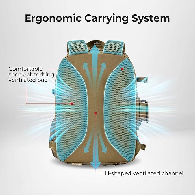 Piscifun Fishing Tackle Backpack with Rod & Gear Holder, Lightweight Fishing Tackle Storage Bag with Protective Rain Cover