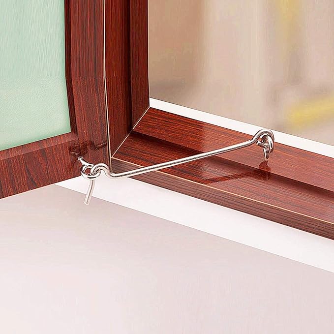 4Pcs 3 inches Cabin Hook Eye Latch Gate Door Swivel Window Door Hook with Mounting Screws
