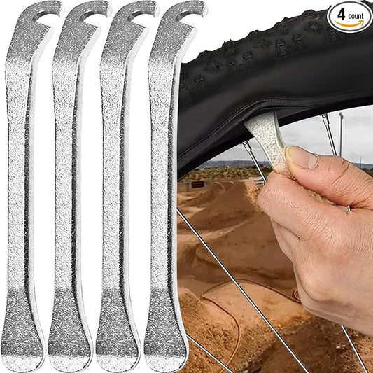 lofrcin Bike Tire Levers, Stainless Steel Tire Spoons to Repair Bike Tube, Iron Bicycle Tire Removal Changing Tool for Road or Mountain Bike Tires