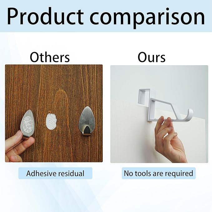 New Talent 2pcs Over The Door Hanger Holder (White) 2 Pack Over The Door Hooks for Hangers, Door Hanger Hooks, Storage Organizers