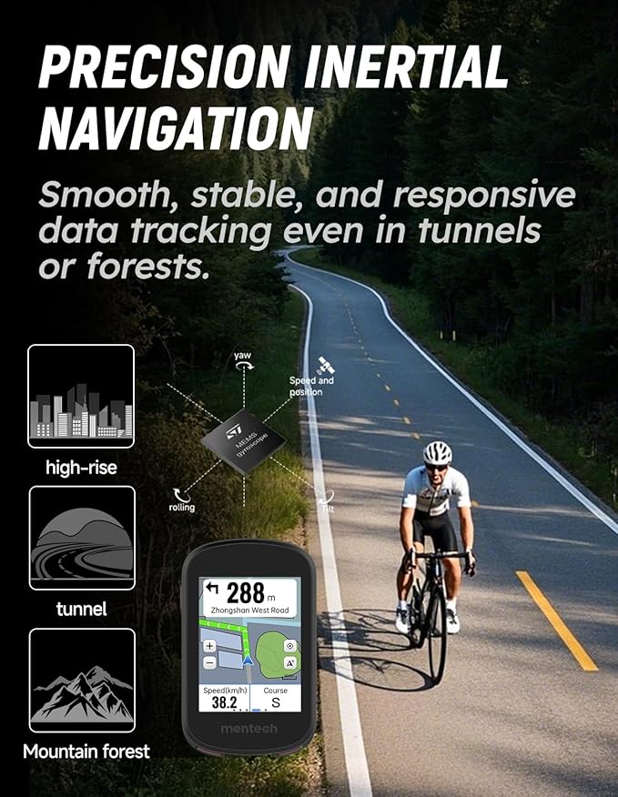 Avant 700 GPS Bike Computer with 2.8" Touchscreen, Dual-Band 5 Satellite Systems, 32GB Storage, IPX7 Waterproof, ANT+/Bluetooth 5.2, for Cycling Navigation & Training