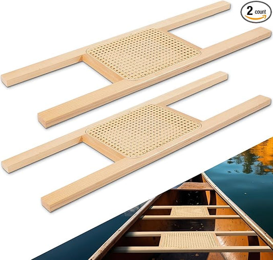 2 Pcs 34 Inch Canoe Webbed Seat Outdoor Caned Seat Replacement Canoe Hardware Accessories Weather-Resistant for Kayaking Boating Fishing Camping