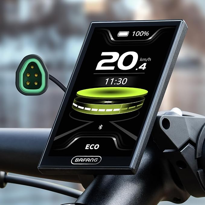 BAFANG Display DPC18/C010 for BBS01B BBS02B BBSHD M400, M500 Mid Motor Pedal Assist eBike Computer Display with Automatic Backlight UART/CAN Protocol