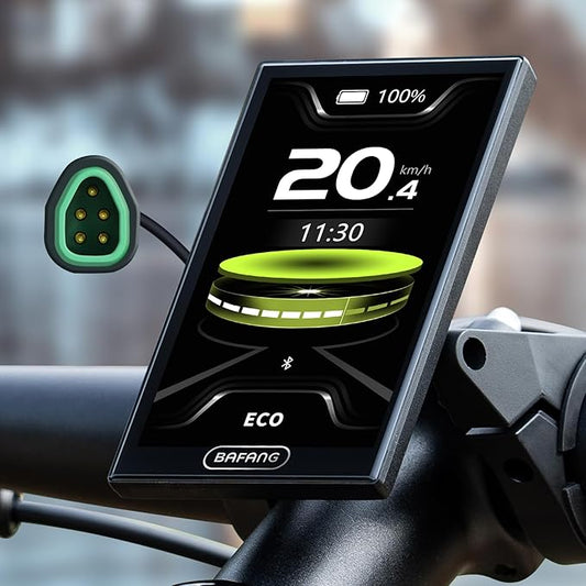 BAFANG Display DPC18/C010 for BBS01B BBS02B BBSHD M400, M500 Mid Motor Pedal Assist eBike Computer Display with Automatic Backlight UART/CAN Protocol