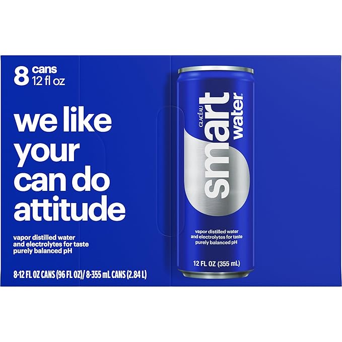 Smartwater Aluminum Can 12oz 8pk