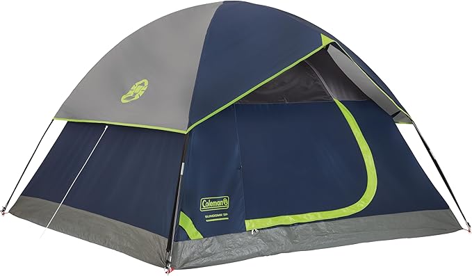 Coleman Sundome キャンプテント レインフライ付き、2/3/4/6人用、10分で設営、キャンプ、フェスティバル、裏庭、お泊り会などに最適な耐候性シェルター
