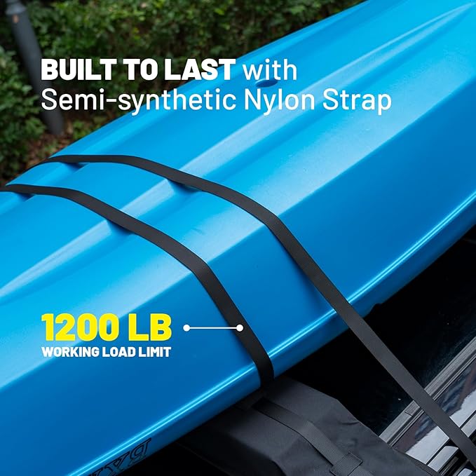 Universal Car Soft Kayak Roof Rack Pads for Kayak Surfboard SUP with 20FT Durable Tie-Down Straps