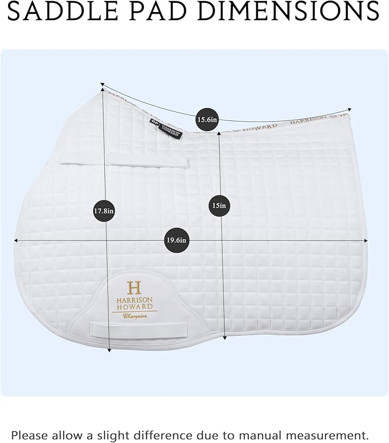 Harrison Howard All-Purpose Saddle Pad Suede Saddle Pad for Horses Use During Everyday Riding