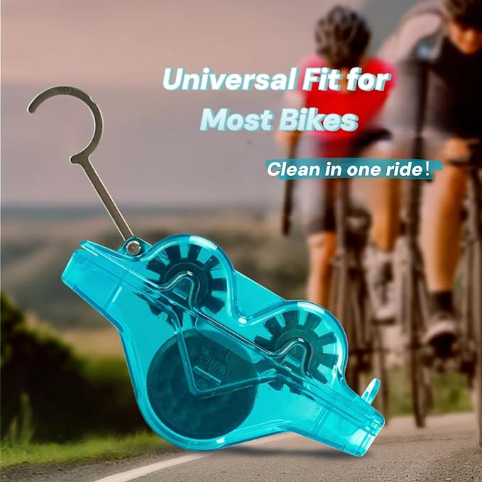 Upgraded Polycarbonate Bike Chain Cleaner Tool – Leak-Proof Chain Scrubber with 360° Automatic Brushes, No Chain Removal Drivetrain Maintenance Kit for MTB, Road & E-Bikes(Green)