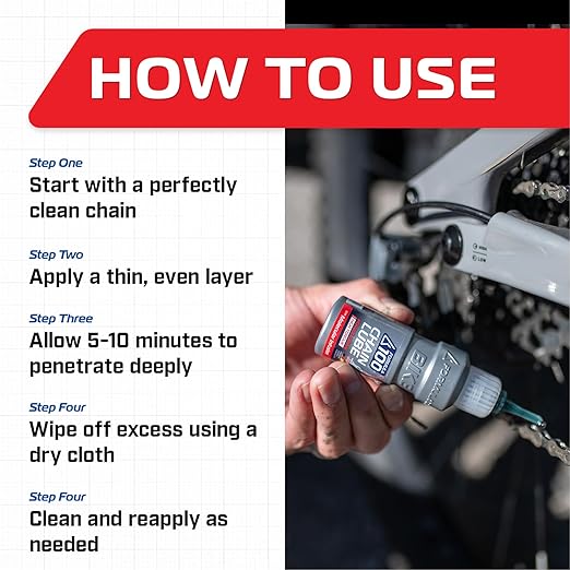 Power Drive eBike Chain Lube – Lubricant for Electric Bikes – Durable Corrosion & Wear Protection, Friction Reduction, Race Day Blend – 50ml (1.69 oz)