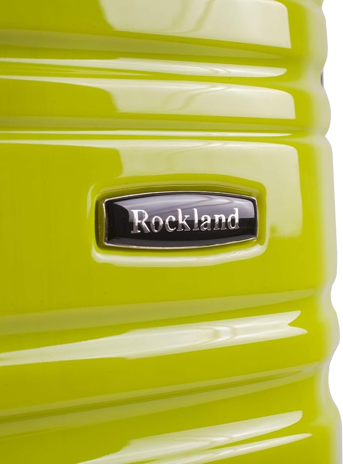 Rockland Melbourne ハードサイド 拡張可能 スピナーホイール荷物、ツートーングリーン、機内持ち込み20インチ