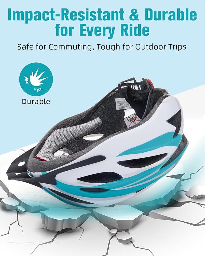 Zacro Adult Bike Helmet, Lightweight Bicycle Helmet with Removable Pads and Visor, CPSC Certified Safety Helmet for Men Women, Mountain Road Cycling Helmet for Adult