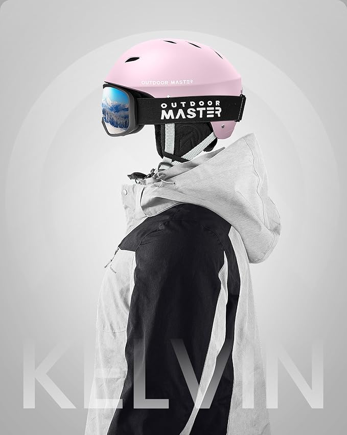 OutdoorMaster Kelvin Ski Helmet - Snowboard Helmet for Men, Women & Youth