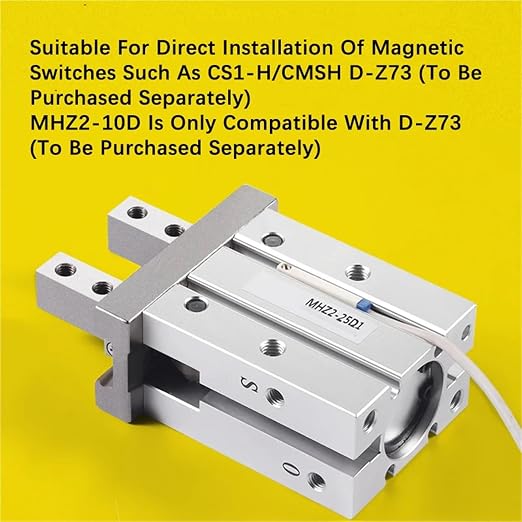 1PCS MHZ2 Pneumatic Finger Cylinder Parallel Gripper MHZ2-10/16/25/32/40D1/D2/D3 Side Thread Aluminium Clamps(MHZ2-10D1)