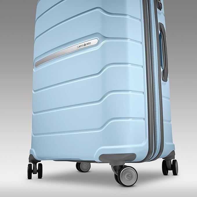 Samsonite Freeform ハードサイド 機内持ち込み手荷物 スピナーホイール付き - ハードシェル スーツケース - TSA承認、航空会社承認 - 拡張可能なハードシェル、軽量旅行用スムーズなローリングホイール - スカイブルー