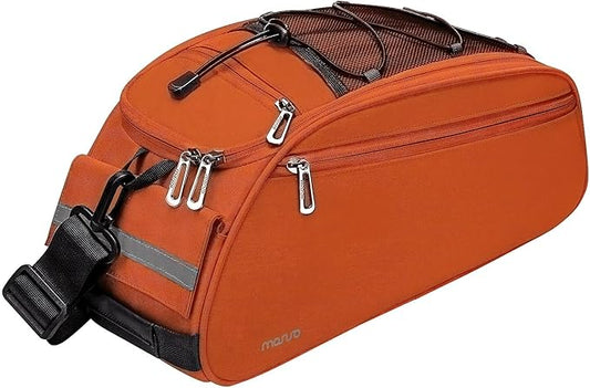 MOSISO Bike Rack Bag, Waterproof Bicycle Trunk Pannier Rear Seat Pouch Cycling Bike Carrier Backseat Storage Luggage Saddle Shoulder Bag
