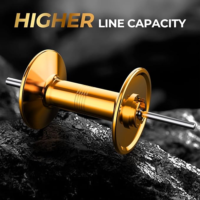 KastKing Rover Round Baitcasting Fishing Reel, Perfect Conventional Reel for Catfish, Salmon/Steelhead, Striper Bass and Inshore Saltwater Fishing Reel, Reinforced Metal Body