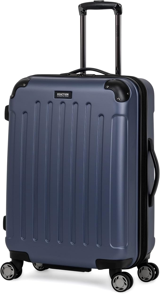 Kenneth Cole REACTION レネゲード 荷物拡張可能 8輪スピナー軽量ハードサイドスーツケース、スモーキーパープル、24インチ（受託手荷物）